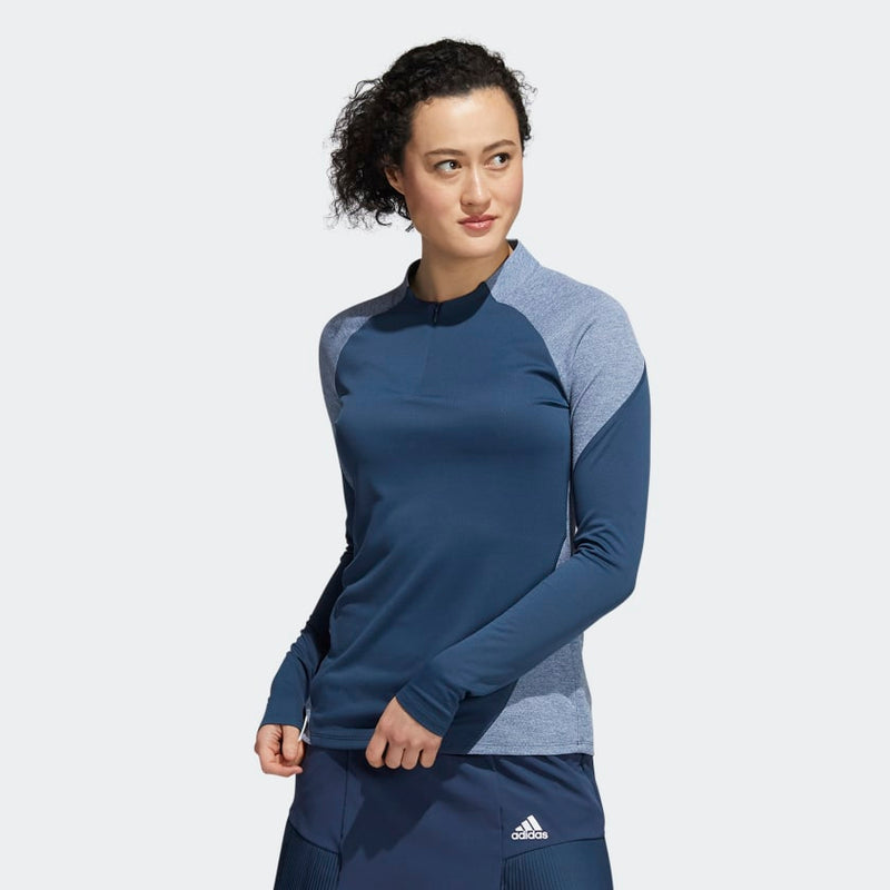Adidas Womens Sport Performance Primegreen HEAT.RDY Long Sleeve Mock Neck Shirt