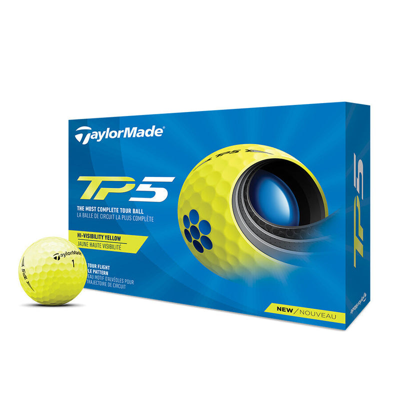 TaylorMade TP5 Golf Balls (Yellow)
