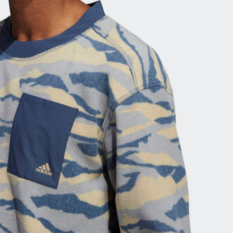 Adidas Texture-Print Crewneck Sweatshirt